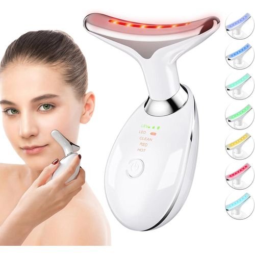 Appareil Laser de Massage pour le Cou, Visage et Peau, Rajeunissement et Vitalité, lumière LED, soin de peau, Appareil de Lifting du visage du cou EMS