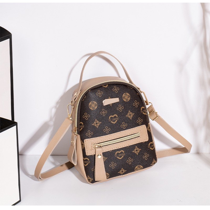 Sac à dos à la mode pour femmes, sac d'école frais et doux pour étudiants Beige