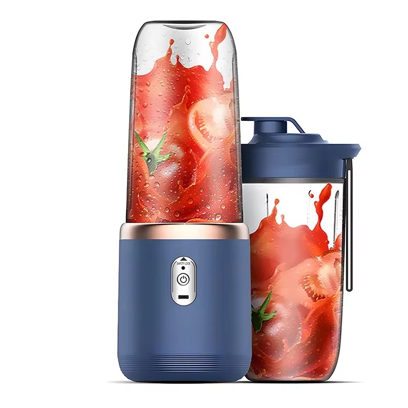 Mixeur Portable Électrique 6 Lames Multifonction pour Jus, Smoothies, Glace Pilée et Préparation Culinaire 2cups-Blue