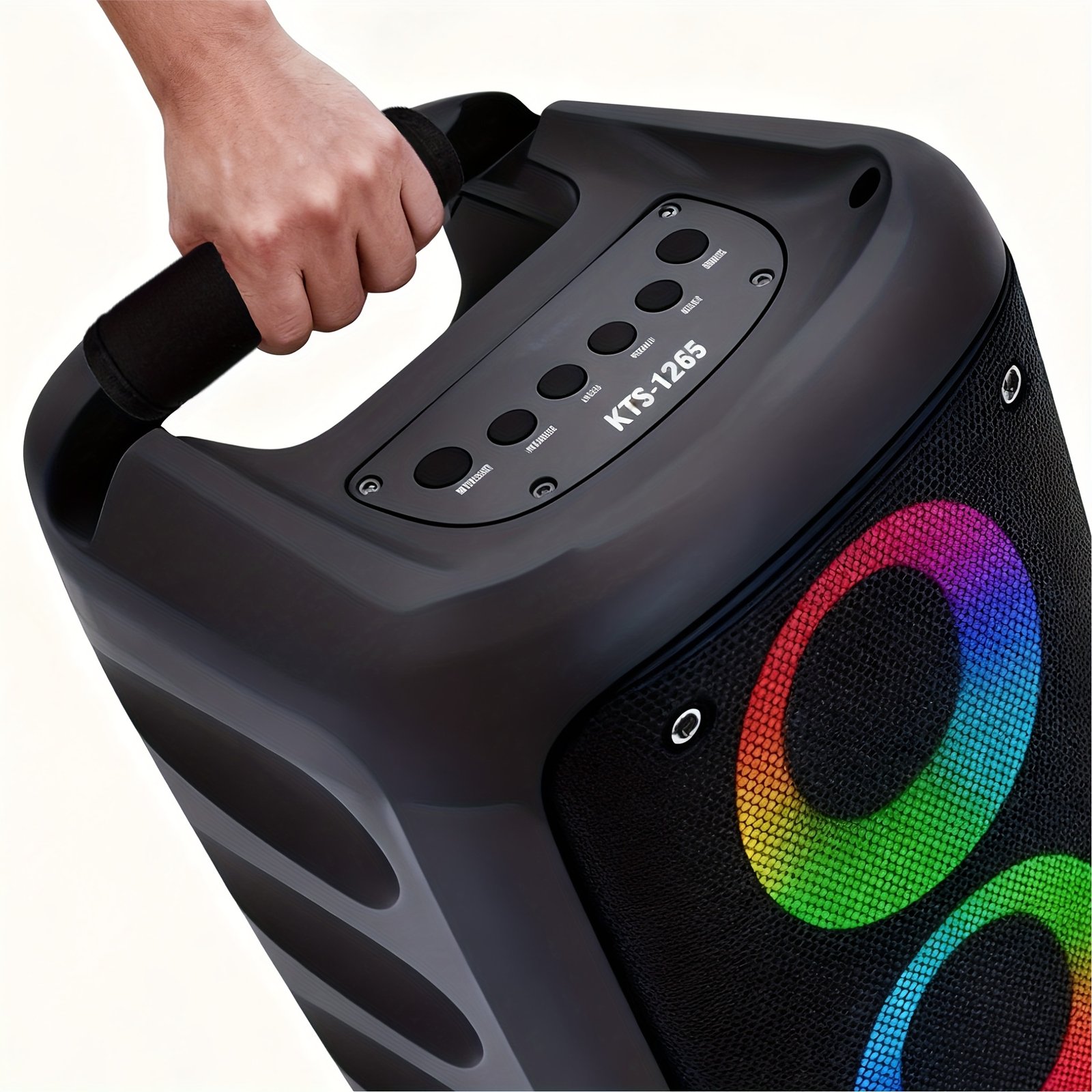 Housse de protection de poignée pour haut-parleurs portables JBi Boombox 1/2/3, poignée antidérapante, tissu durable avec motif à carreaux noirs