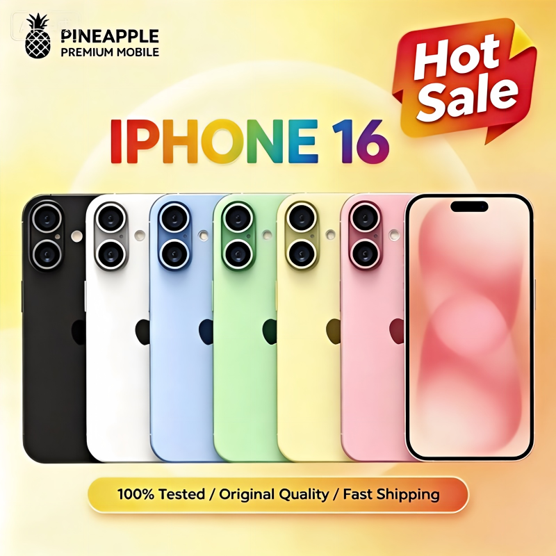 iPhone 16 original 6,1" Super Retina XDR OLED 128/256 Go ROM 6 Go RAM Face ID NFC A18 Débloqué Version US&CN 5G Téléphones portables iPhone 16