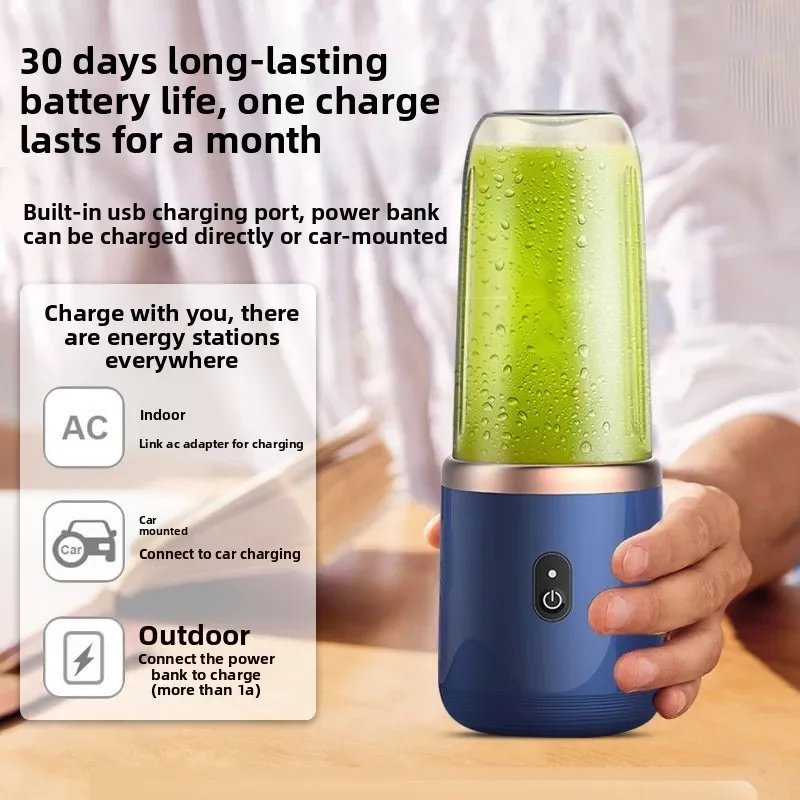 Mélangeurs de jus de fruits portables, Mini bouteille électrique personnelle d'été, USB, 6 lames, presse-agrumes, Machine pour la cuisine