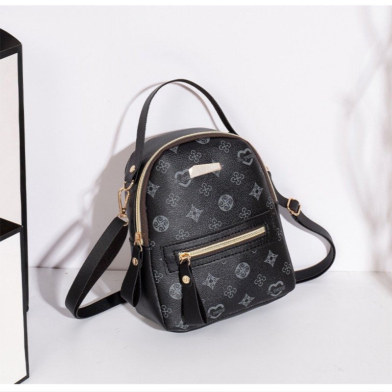 Sac à dos à la mode pour femmes, sac d'école frais et doux pour étudiants noir