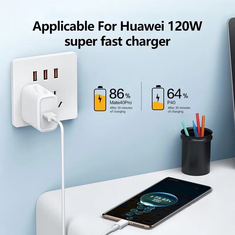 Câble USB vers Type C 10A, 120W, charge ultra rapide, pour Android, transfert de données à grande vitesse, pour Xiaomi Redmi, 2M, 1/2/3 pièces