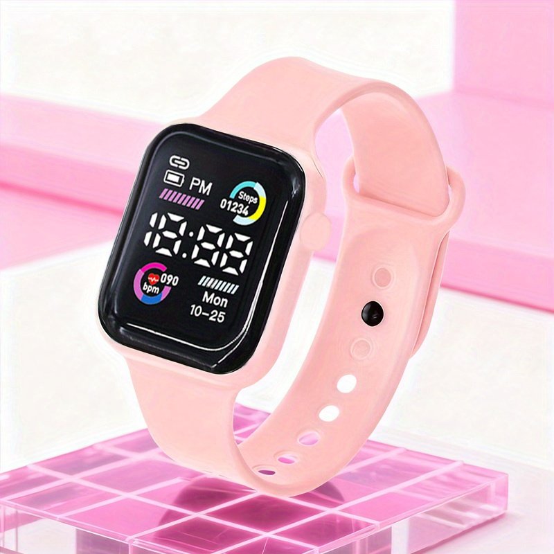 1 montre de mode carrée-afficher l'heure/date, pas de fonctionnalités supplémentaires, montre électronique pour les passionnés de mode, le meilleur grand Digi