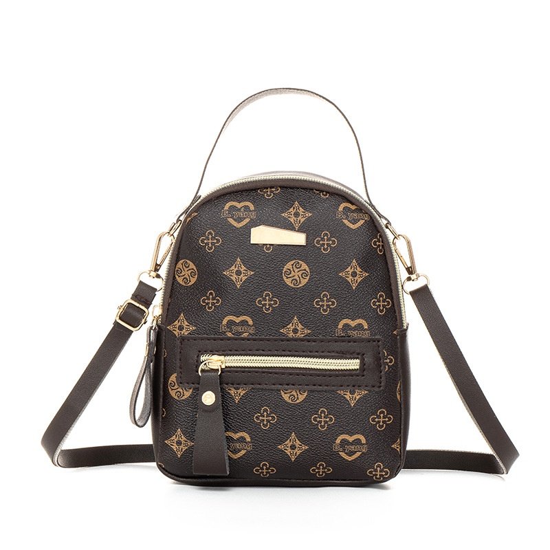 Sac à dos à la mode pour femmes, sac d'école frais et doux pour étudiants Chocolat